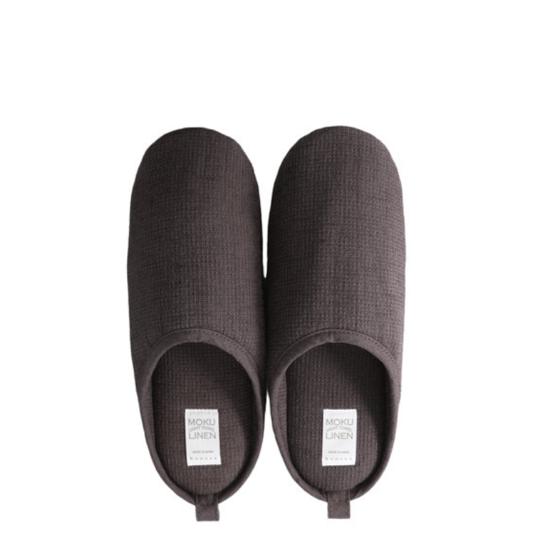 Moku Linen Room Shoes - Charcoal