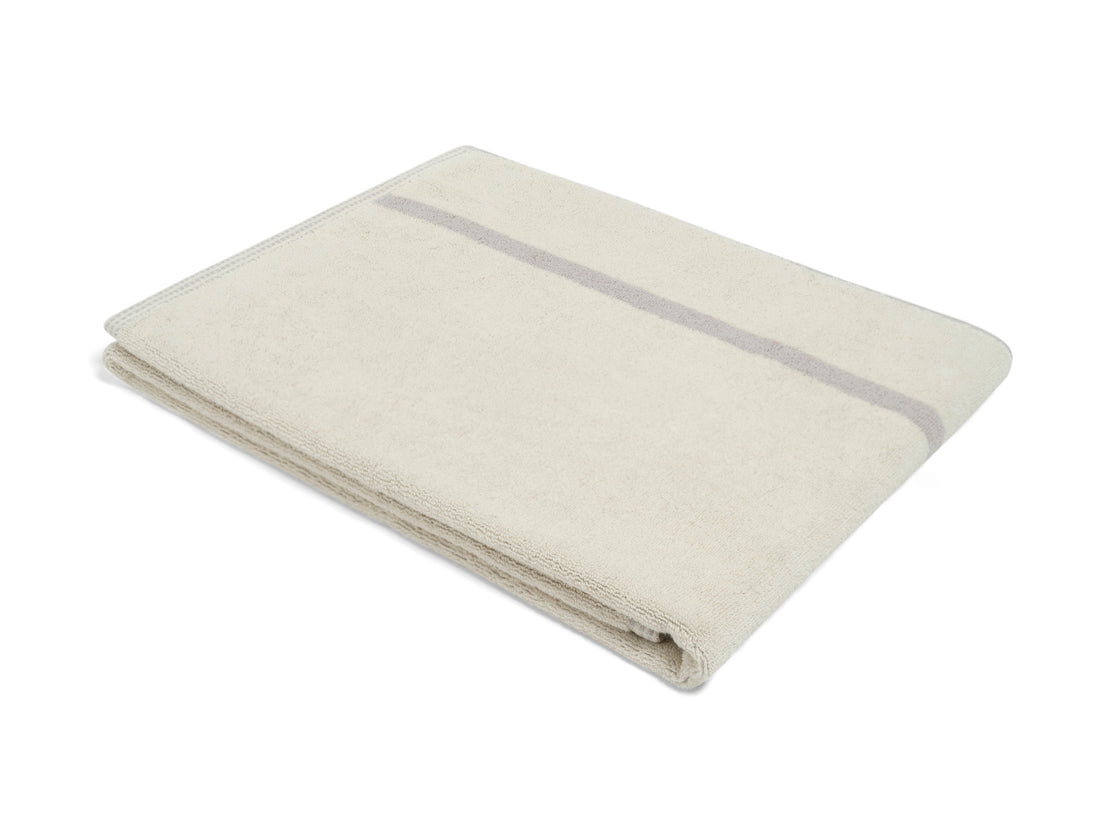 Bath Sheet Butter & Stone Dual Stripe