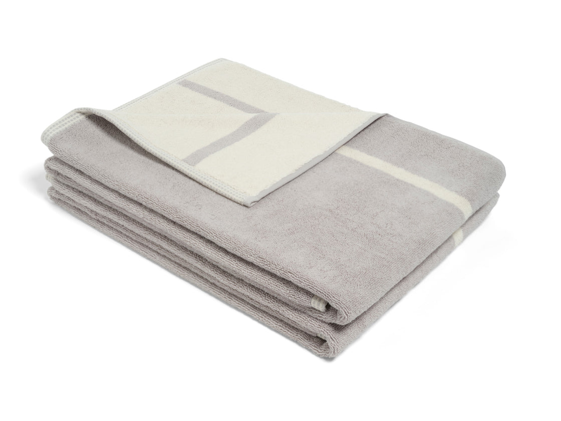 Bath Sheet Butter & Stone Dual Stripe