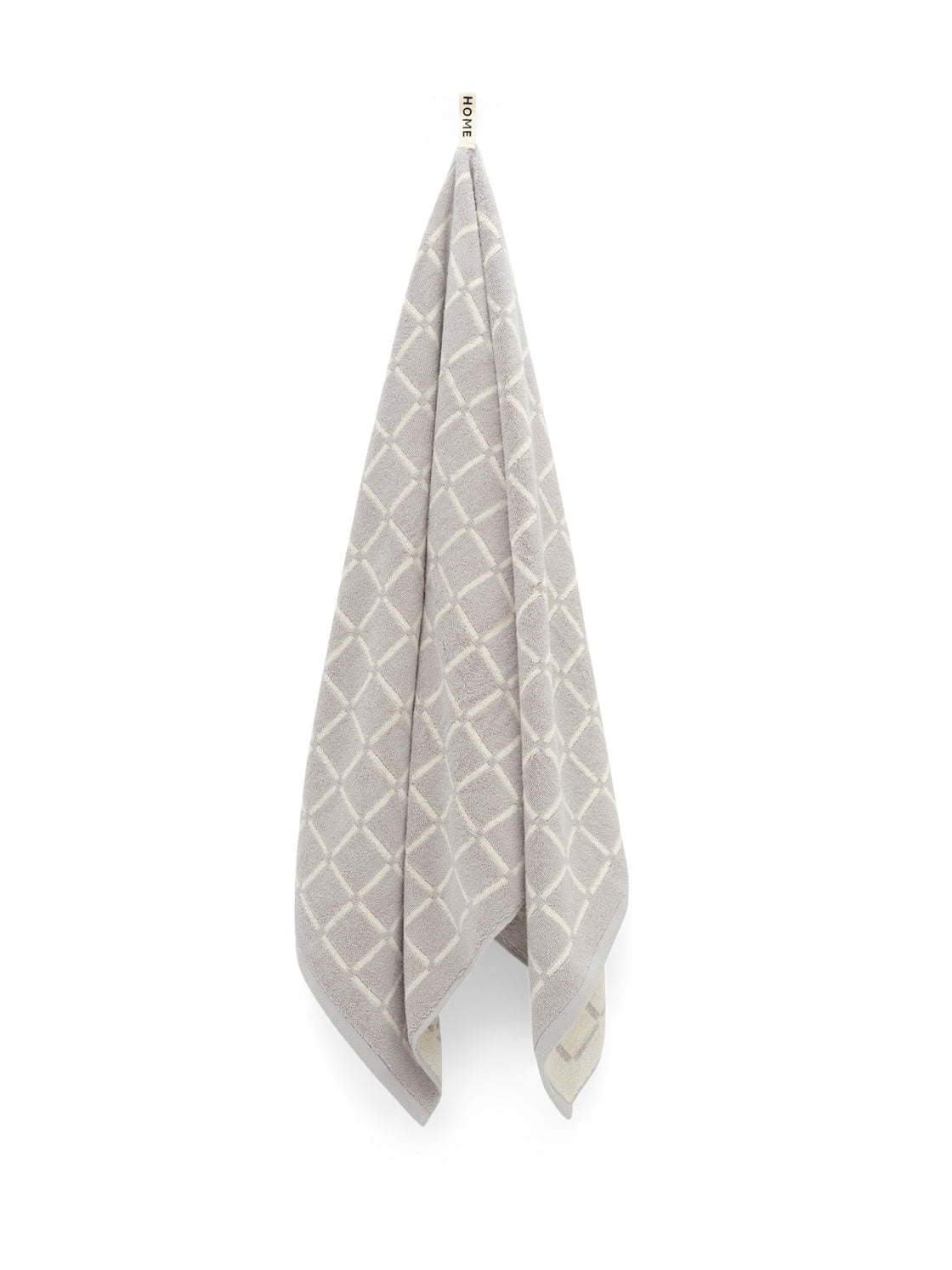 Bath Towel Butter & Stone Grid