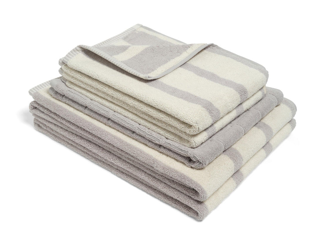 Hand Towel Butter & Stone Bold Stripe