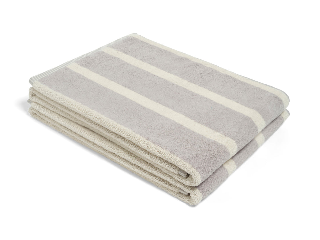 Bath Sheet Butter & Stone Bold Stripe