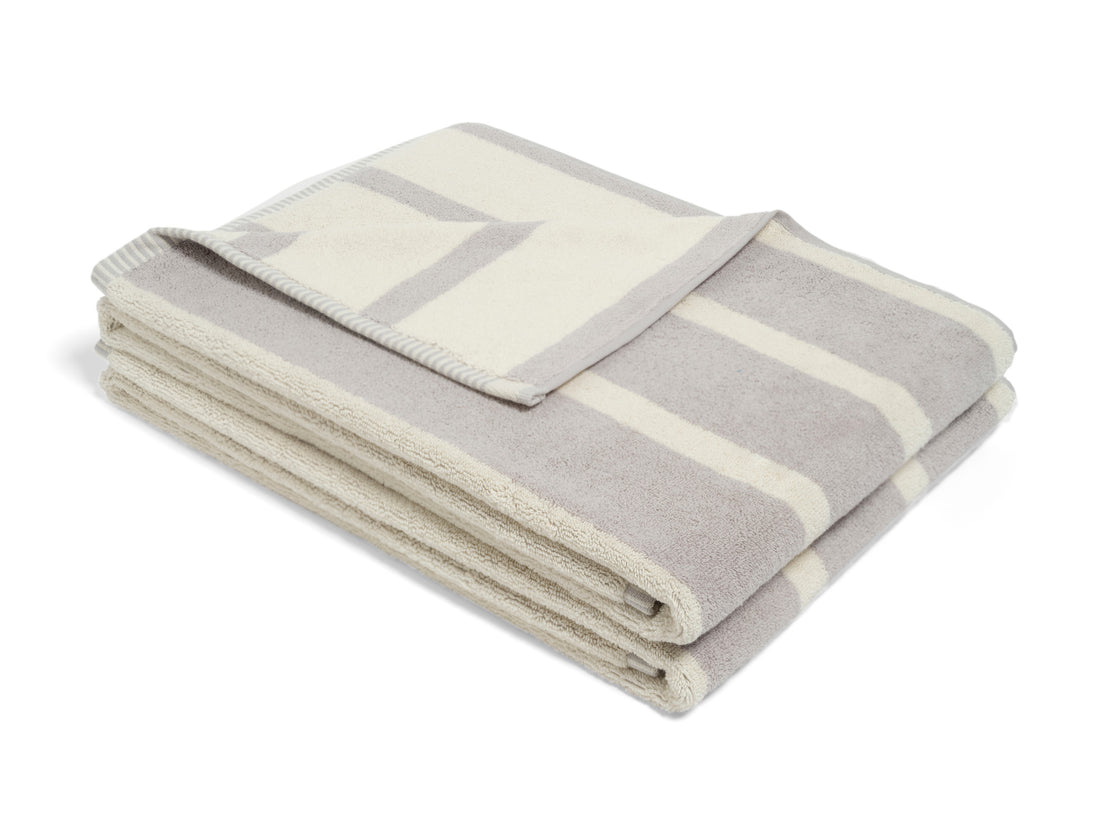 Bath Towel Butter & Stone Bold Stripe