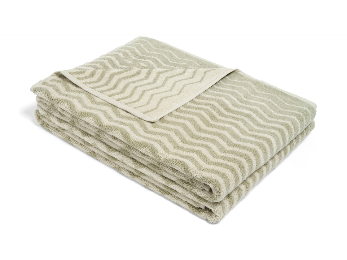 Bath Towel Sage & Sand
