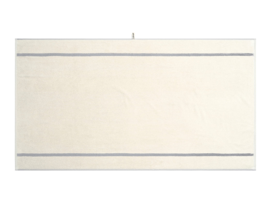 Bath Sheet Butter & Stone Dual Stripe