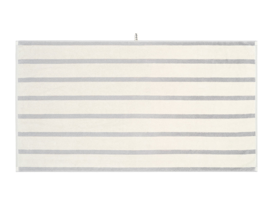 Bath Sheet Butter & Stone Bold Stripe