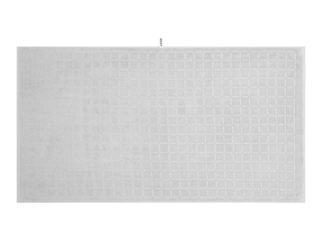 BATH TOWEL - STONE - RAISED GRID