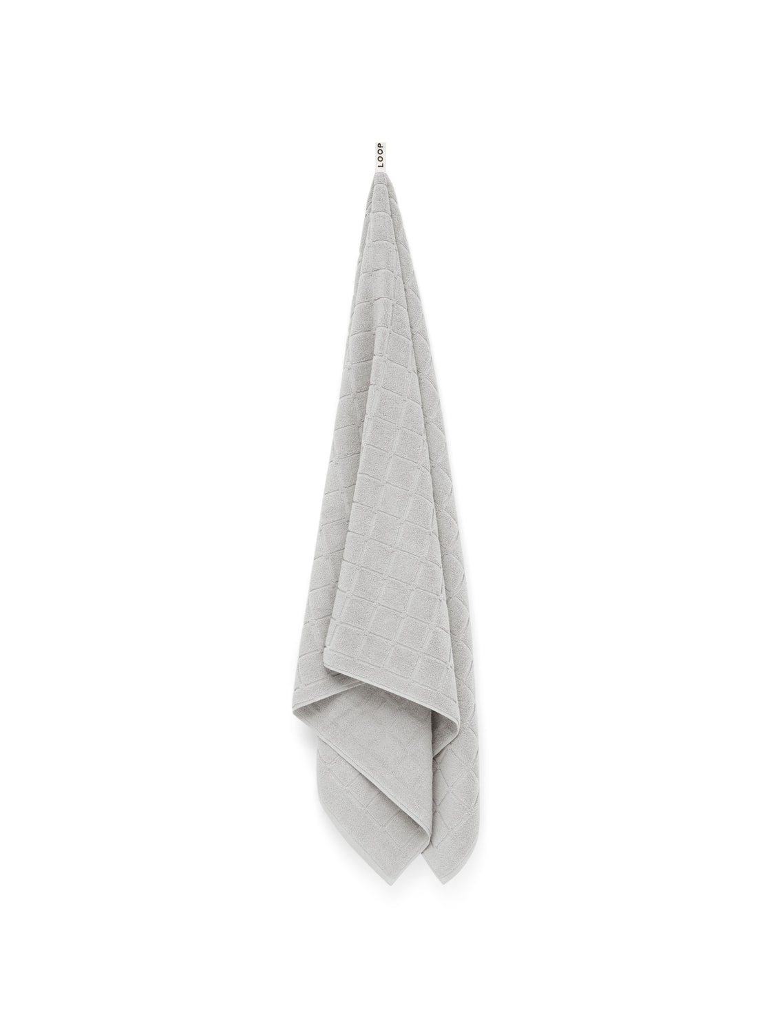 BATH TOWEL - STONE - RAISED GRID