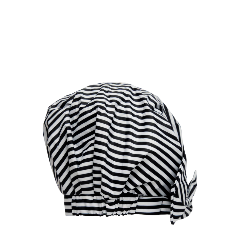 Recycled Polyester Luxe Shower Cap - Stripe