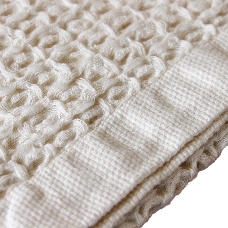Brera Organic Waffle Towel - Cream