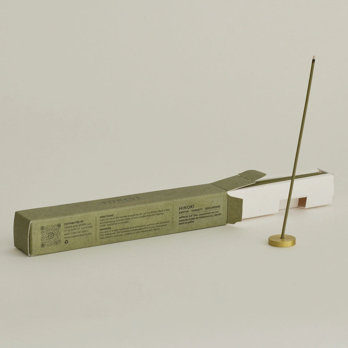 Hinoki Japanese Incense Stick Set – 30 Sticks