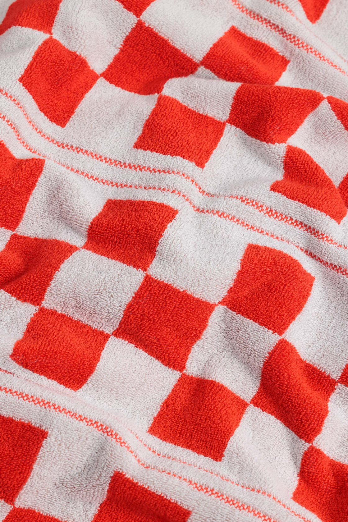 BUSBY ORGANIC COTTON (Pool) Towel - CLOUD & RANCH RED