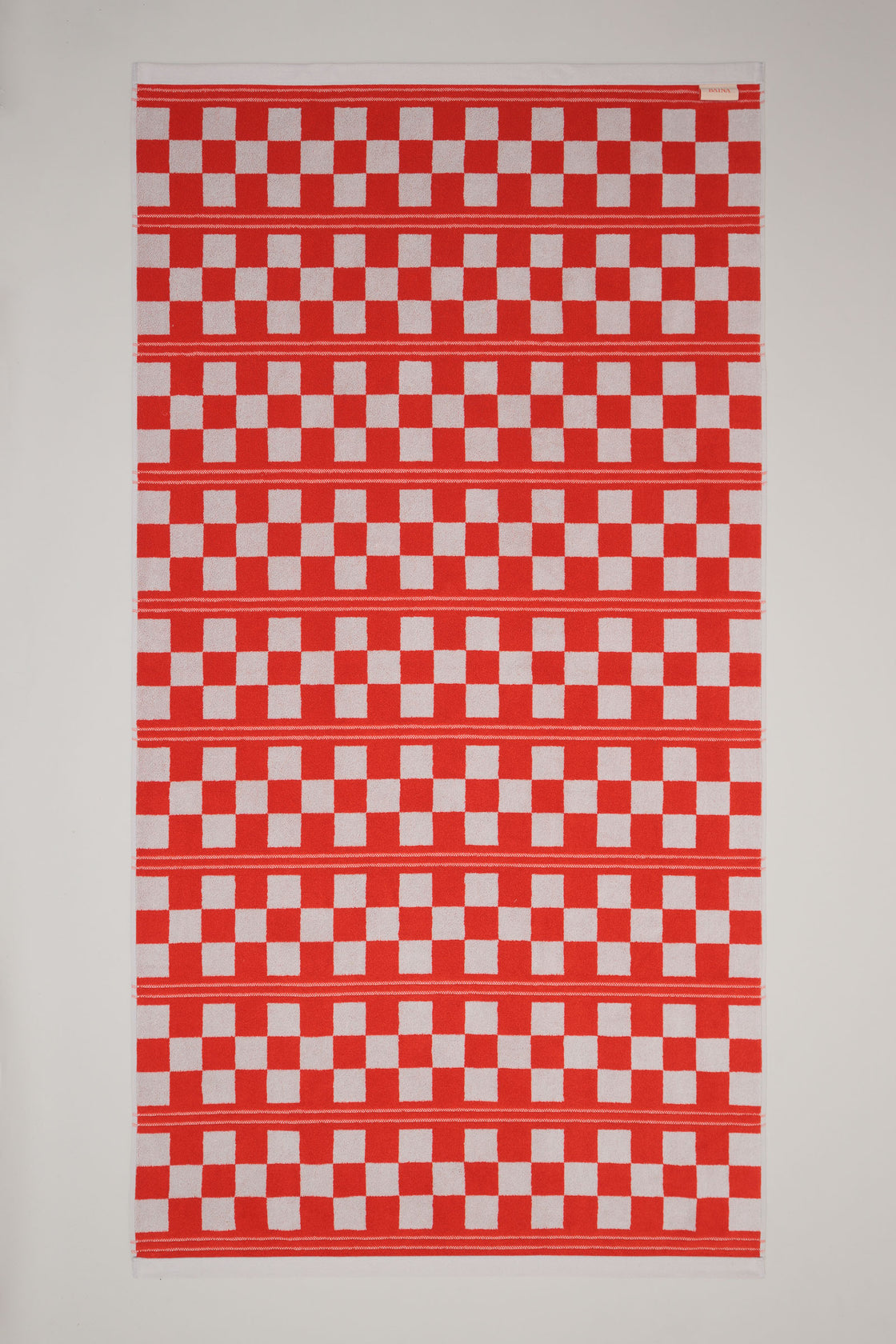 BUSBY ORGANIC COTTON (Pool) Towel - CLOUD & RANCH RED