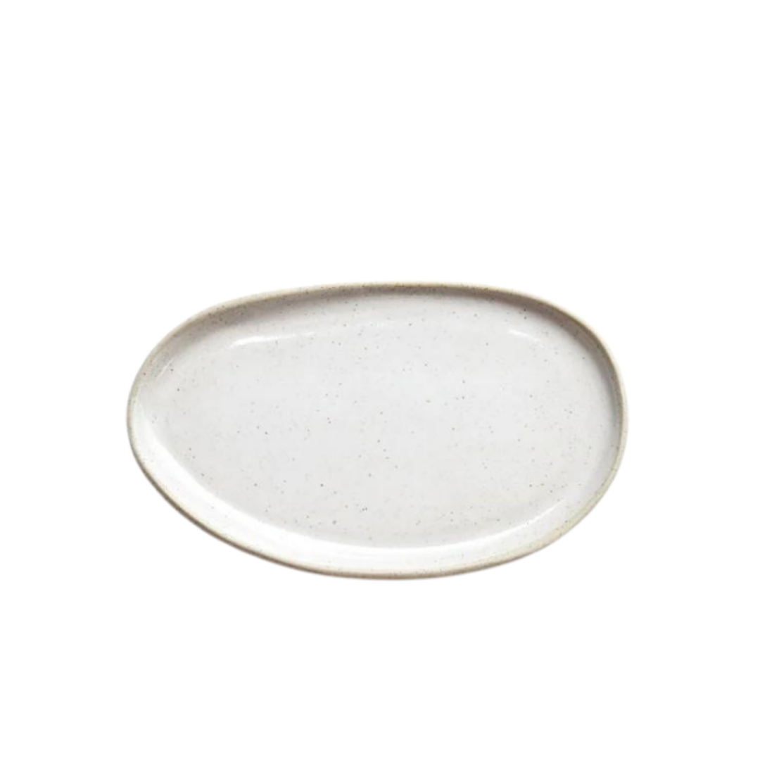 Pebble tray - White on Stone