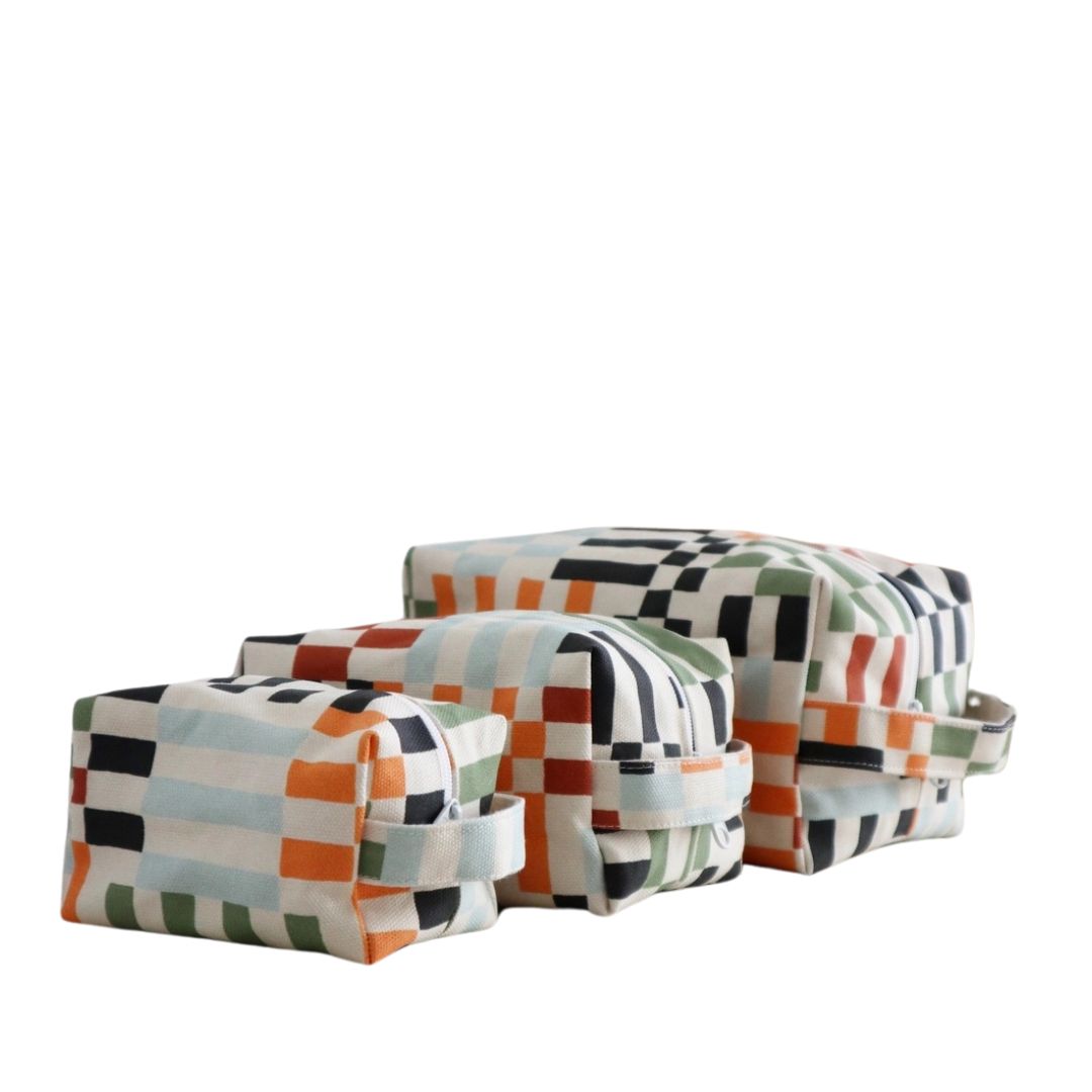Makeup Bag - Multicolour Checker