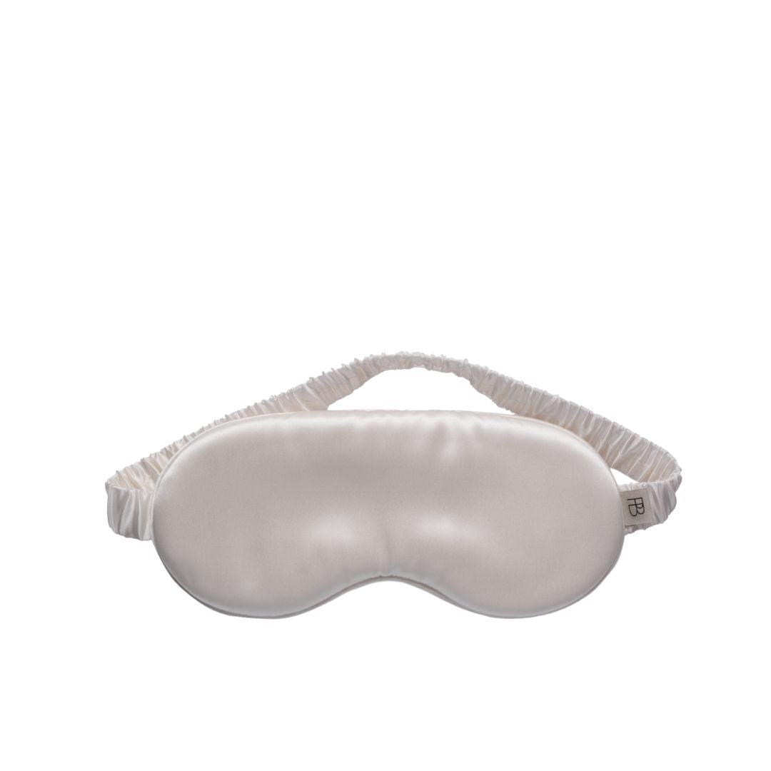 Ivory Silk Eye Mask