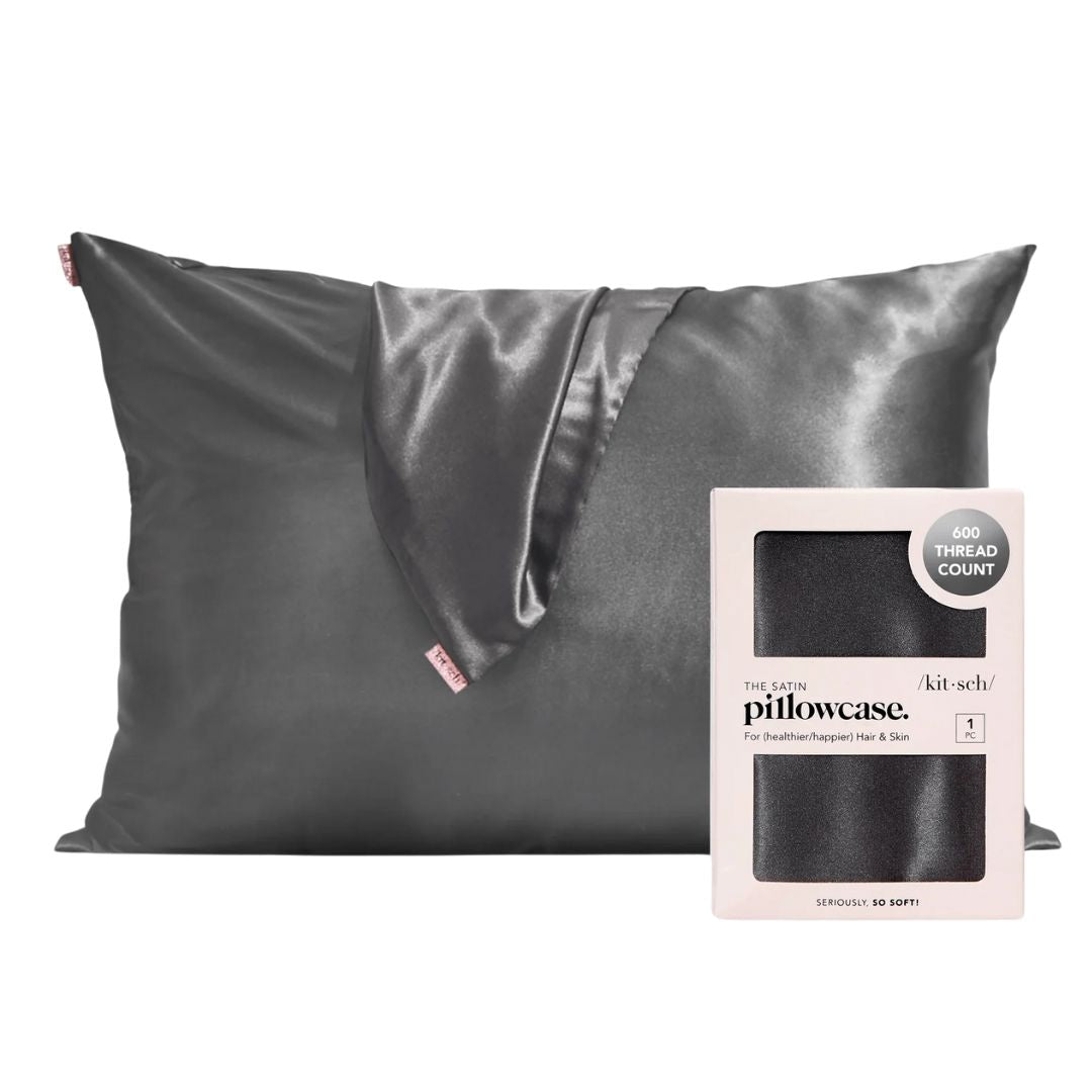 Satin Pillowcase - Charcoal Grey