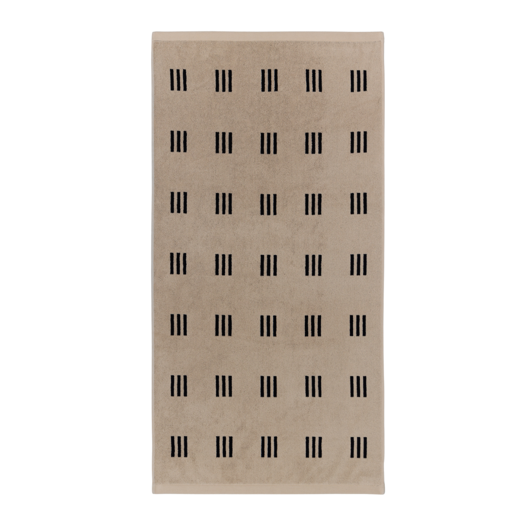 Claremont Organic Cotton (Bath) Towel - Sand & Noir