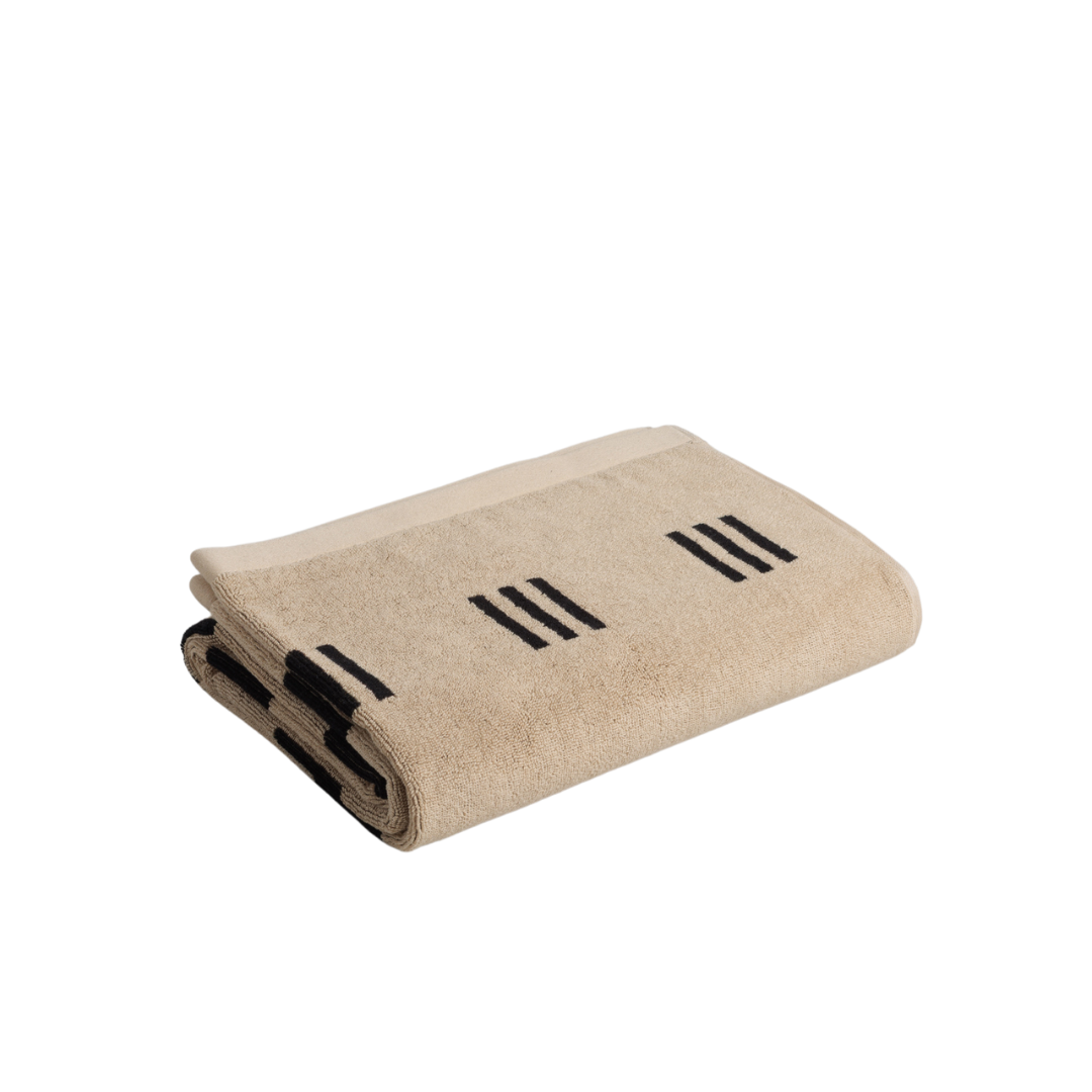 Claremont Organic Cotton (Bath) Towel - Sand & Noir