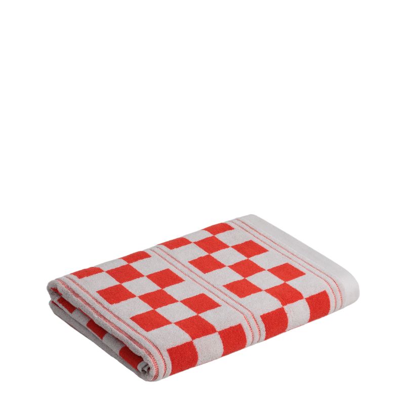 BUSBY ORGANIC COTTON (Pool) Towel - CLOUD & RANCH RED
