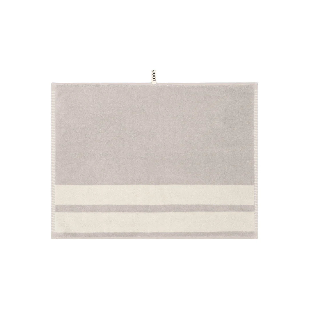 Bath Mat Butter/Stone - Bold Stripe