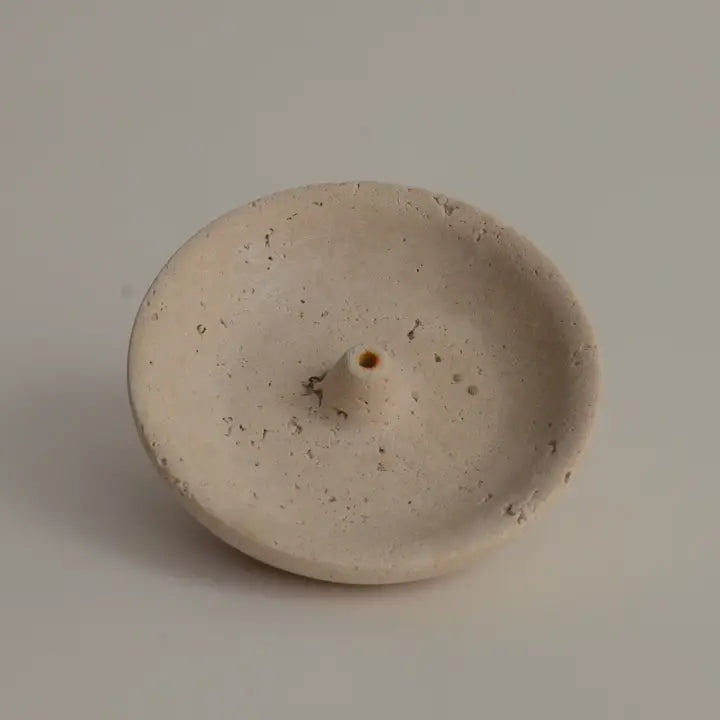 Travertine Incense Holder