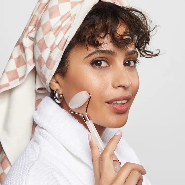 XL Quick-Dry Hair Towel Wrap - Checked