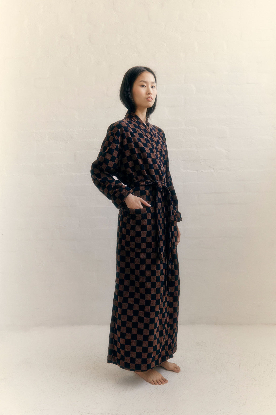 SULIS BATH ROBE - Tabac Noir