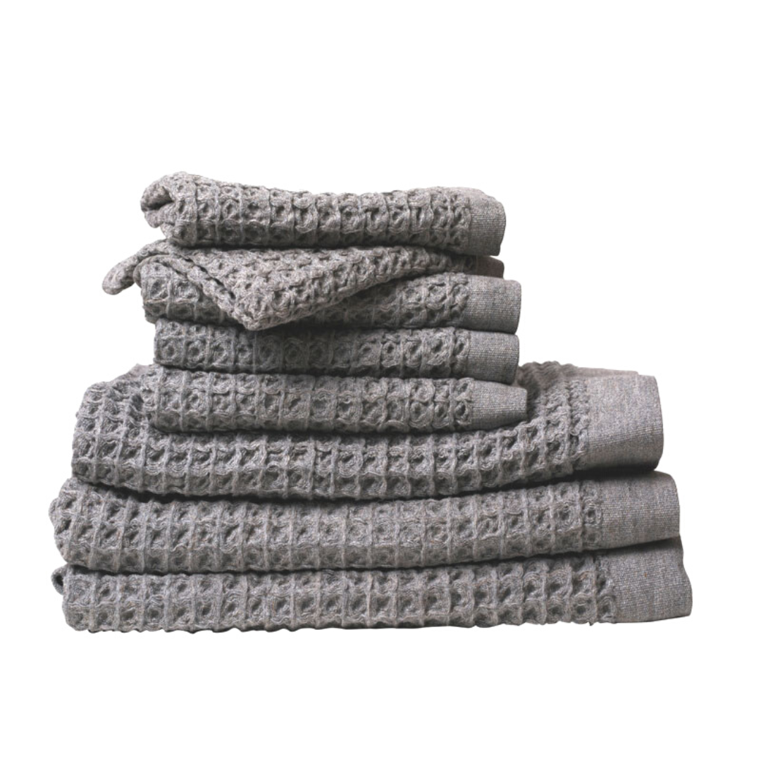 Brera Organic Waffle Towel - Grey
