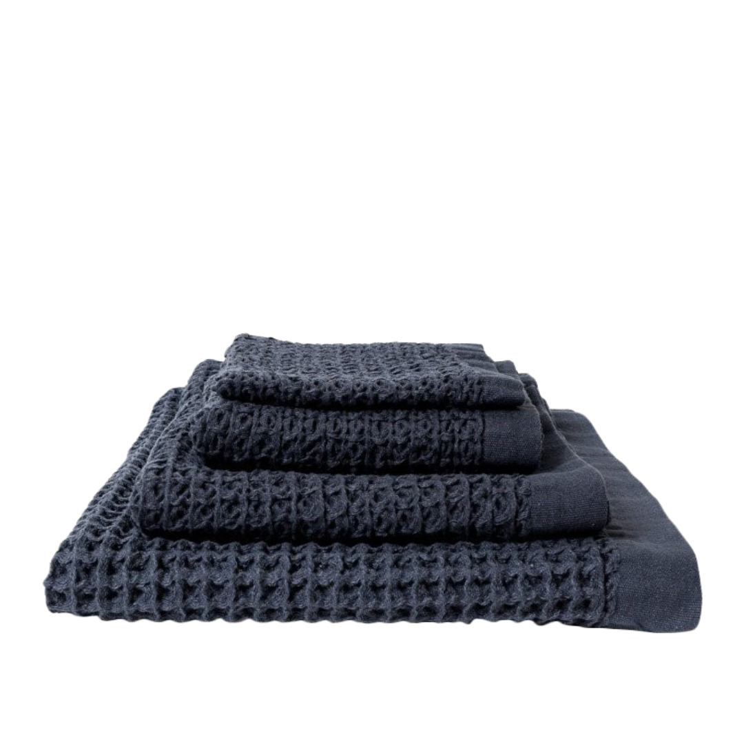 Brera Organic Waffle Towel - Navy