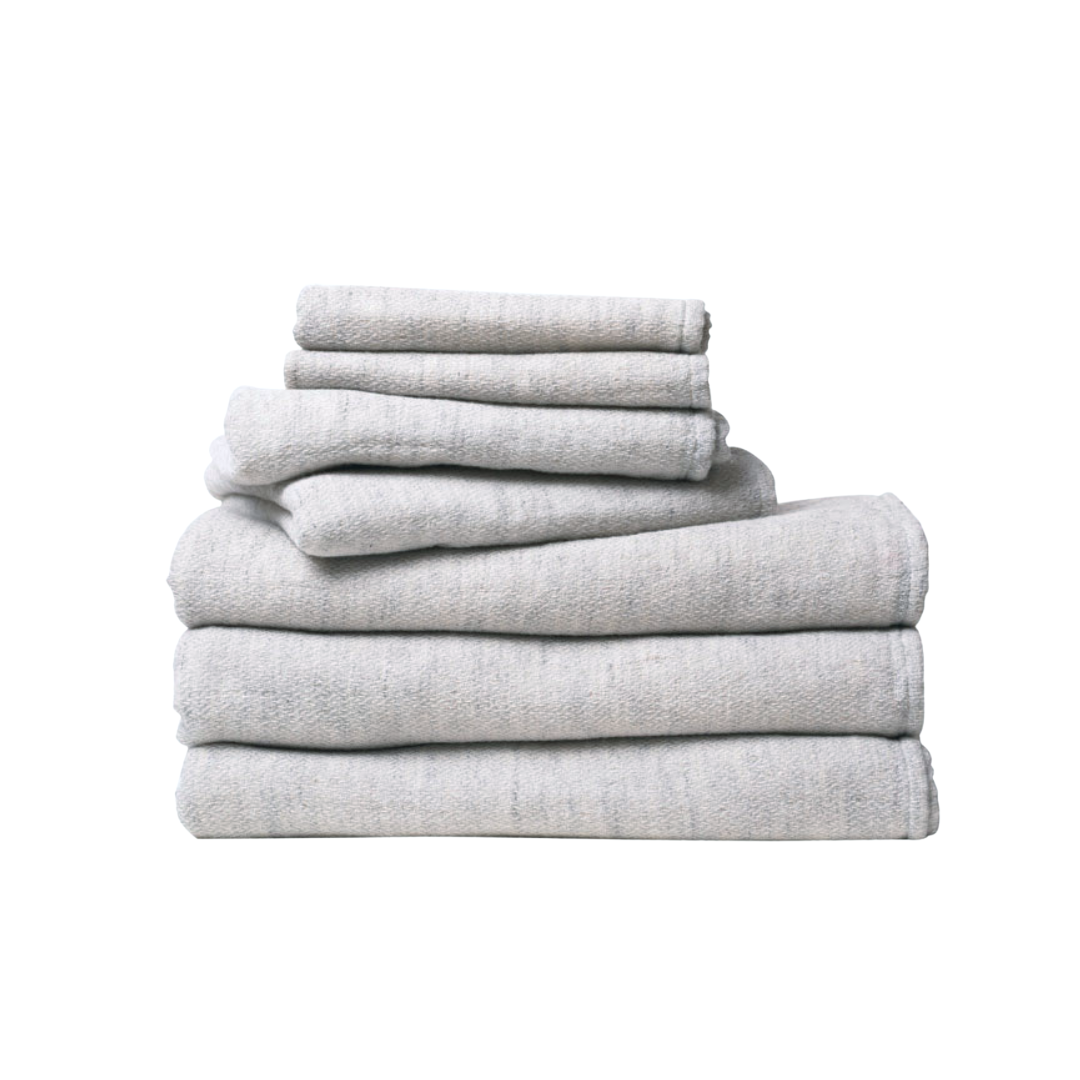 KONTEX - CLAIRE ORGANIC COTTON TOWEL. LIGHT GREY