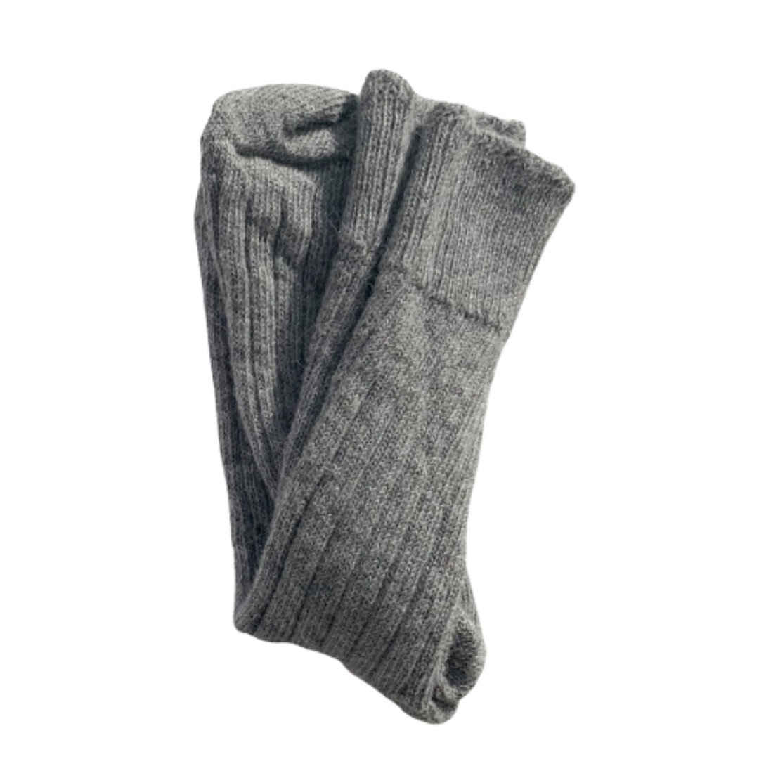 Alpaca Bed Socks - Grey