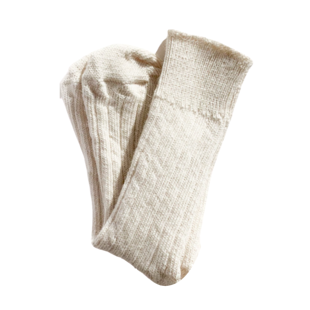 Alpaca Bed Socks - Cream
