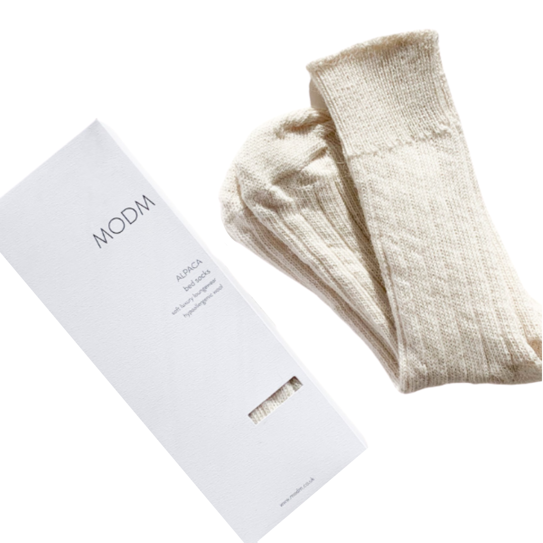 Alpaca Bed Socks - Cream