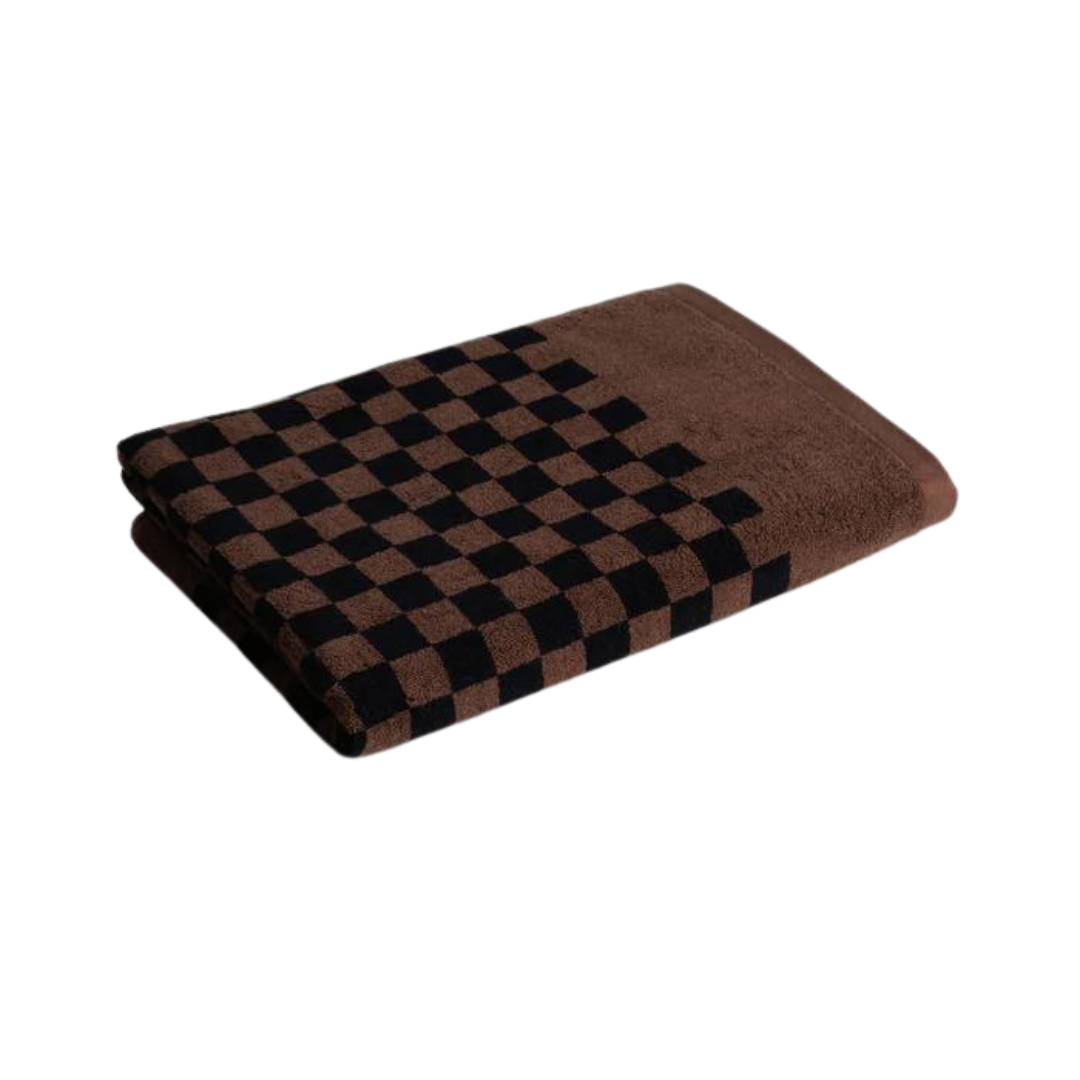 ROMAN ORGANIC COTTON (Pool) TOWEL - TABAC NOIR