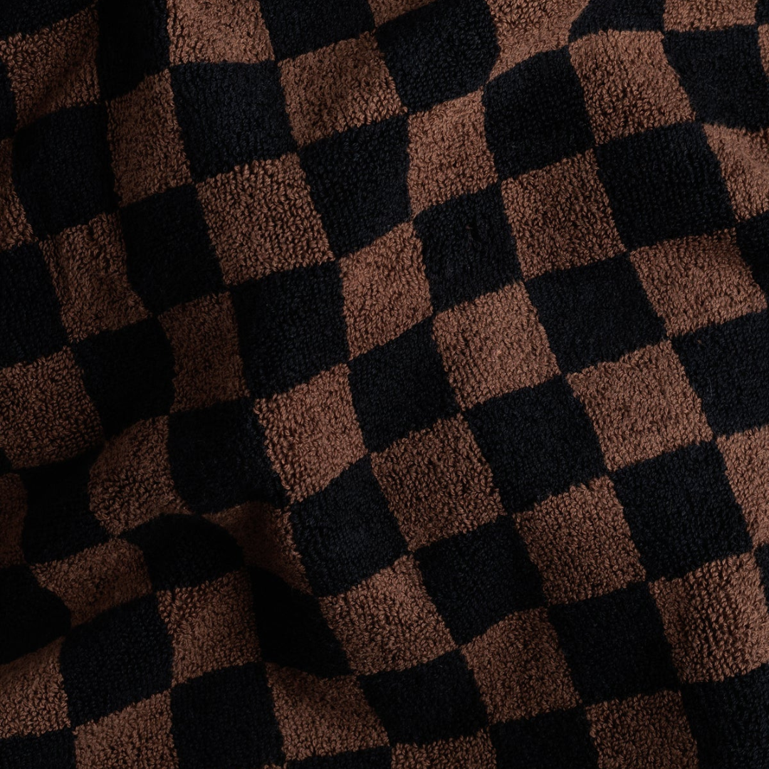 ROMAN ORGANIC COTTON (Pool) TOWEL - TABAC NOIR