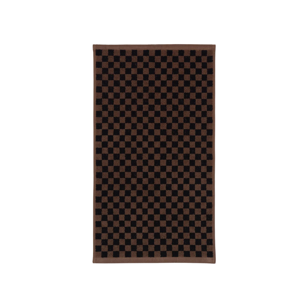 JOSEPHINE ORGANIC COTTON (Hand) TOWEL - TABAC & NOIR