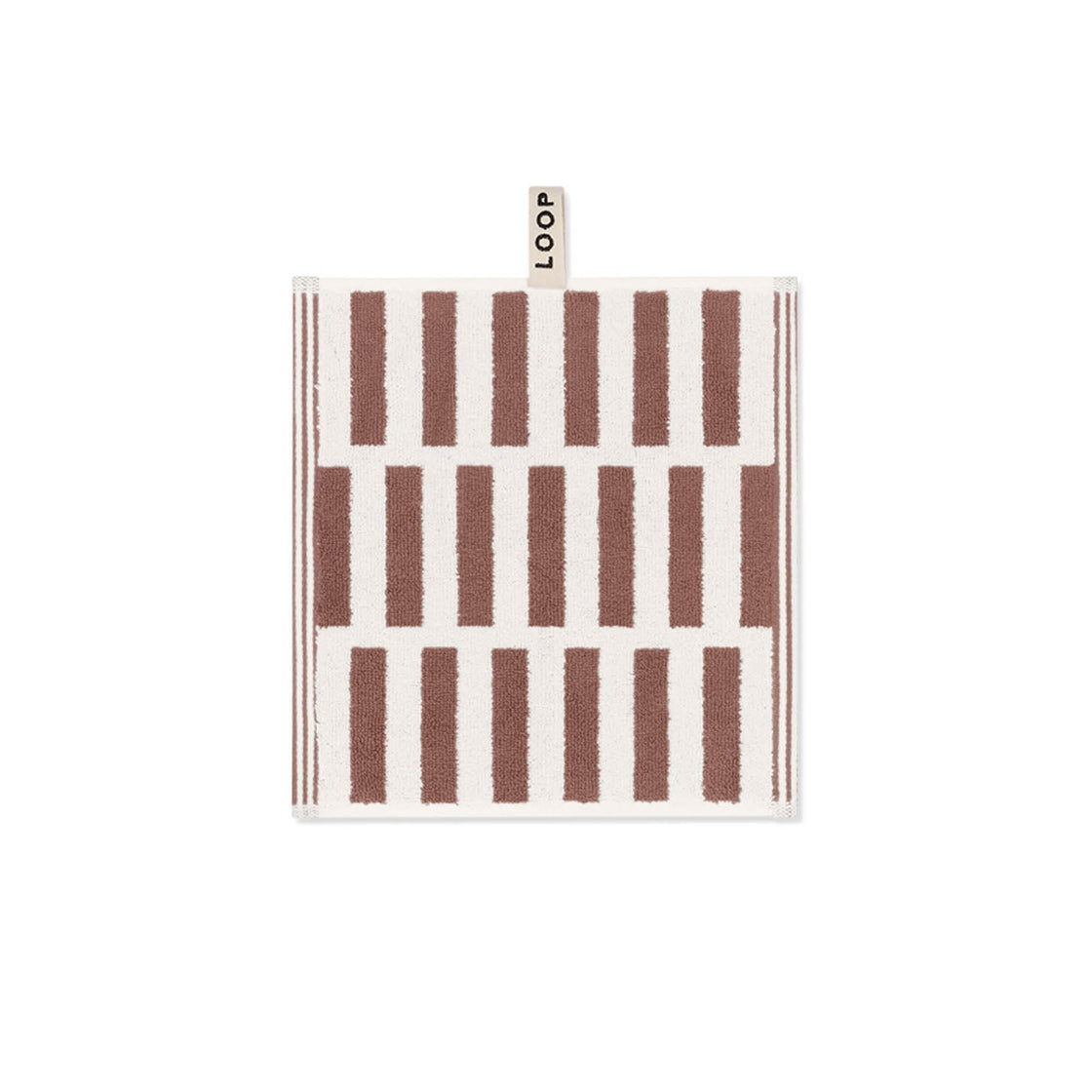 Face Towel Stack - Coffee & Ivory